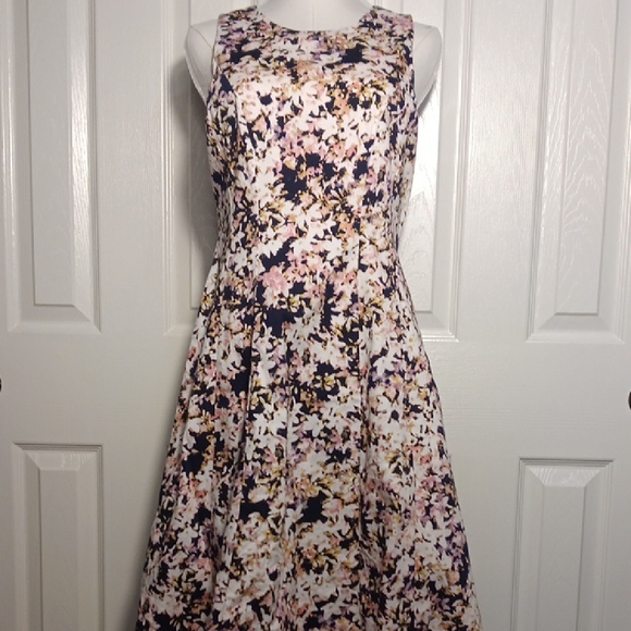 Liz Claiborne Dresses & Skirts - Liz Claiborne Floral Print Fit And Flare Cottagecore Dress - Pink and Black NWOT